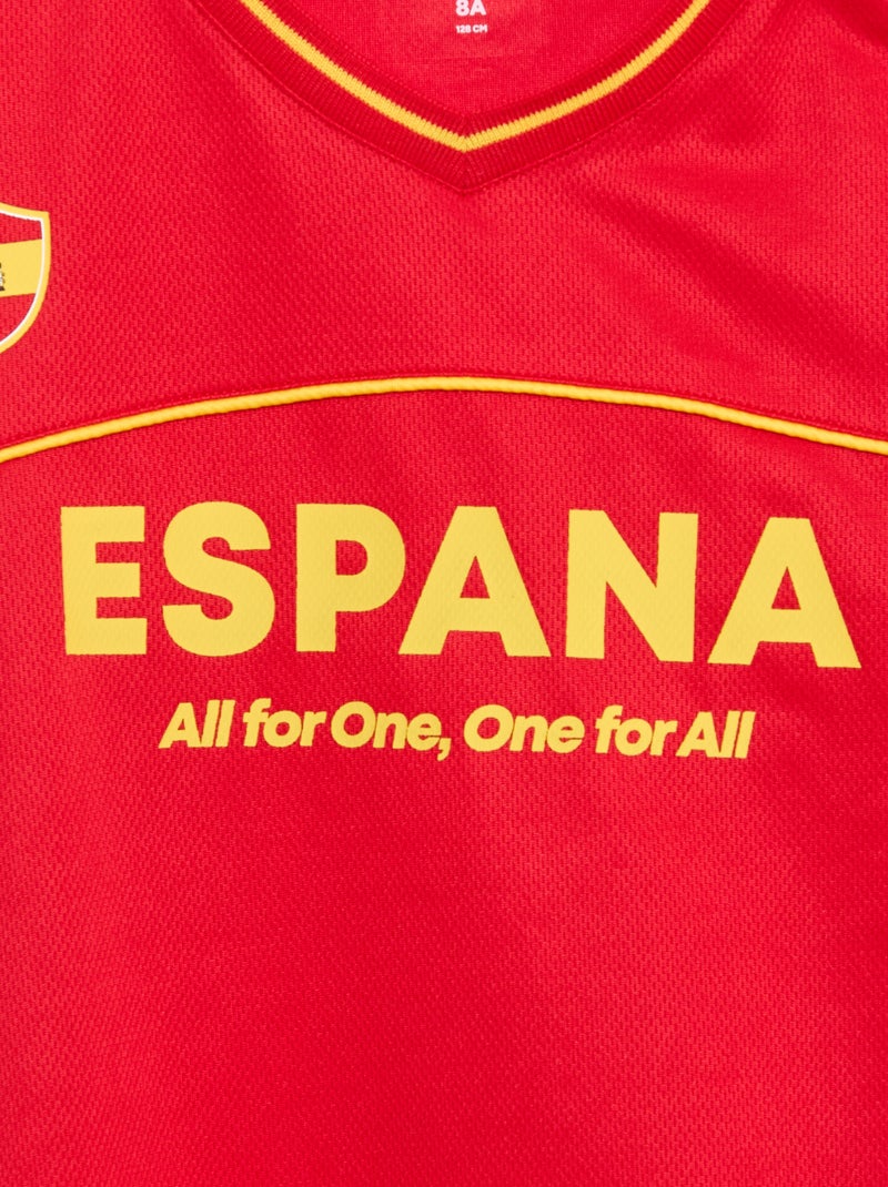 Maillot de foot Espagne Rouge - Kiabi