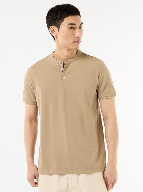 Mandarin Collar Polo Shirt - Kiabi
