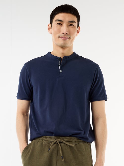 Mandarin Collar Polo Shirt - Kiabi