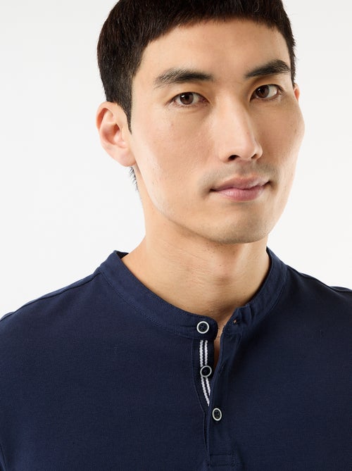 Mandarin Collar Polo Shirt - Kiabi