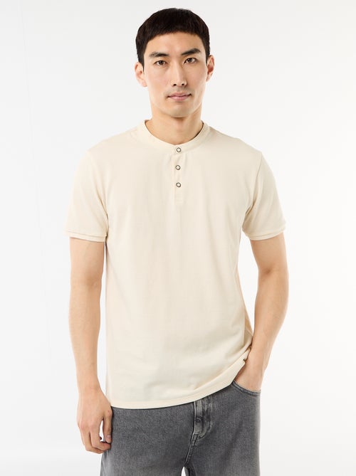 Mandarin Collar Polo Shirt - Kiabi