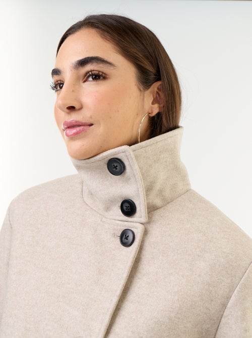 Manteau court effet lainage - Kiabi