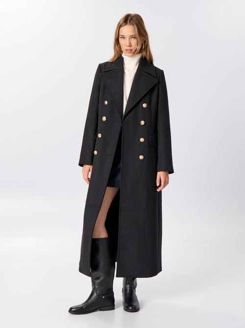 Manteau long esprit lainage - Kiabi