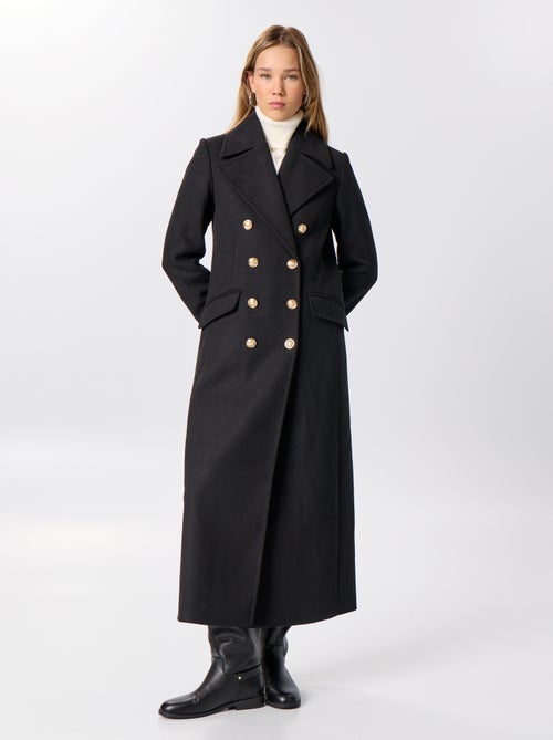 Manteau long esprit lainage - Kiabi