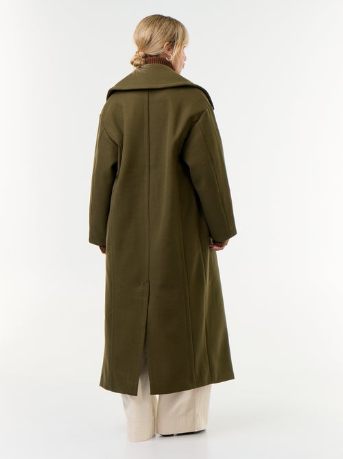 Manteau long esprit lainage - Kiabi