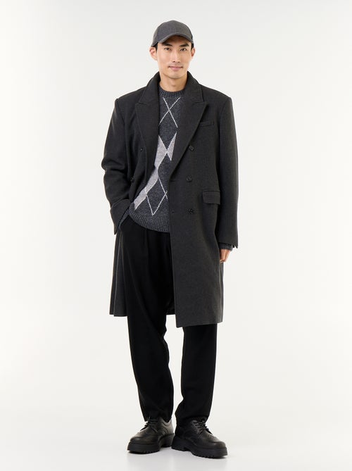 Manteau long façon lainage - Kiabi Manteau long façon lainage - Kiabi