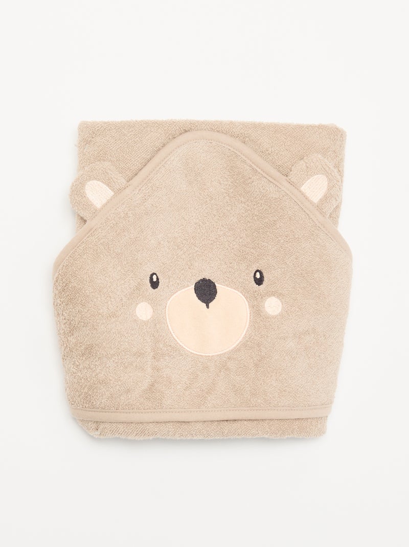 Mantellina da bagno con cappuccio a tema Beige - Kiabi