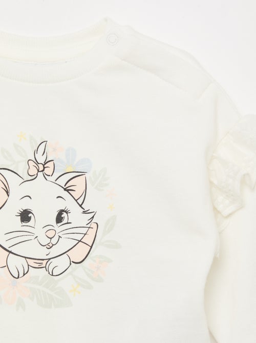 "Marie" "Disney" Long-Sleeved Sweatshirt with Embroidered Ruffles - Kiabi