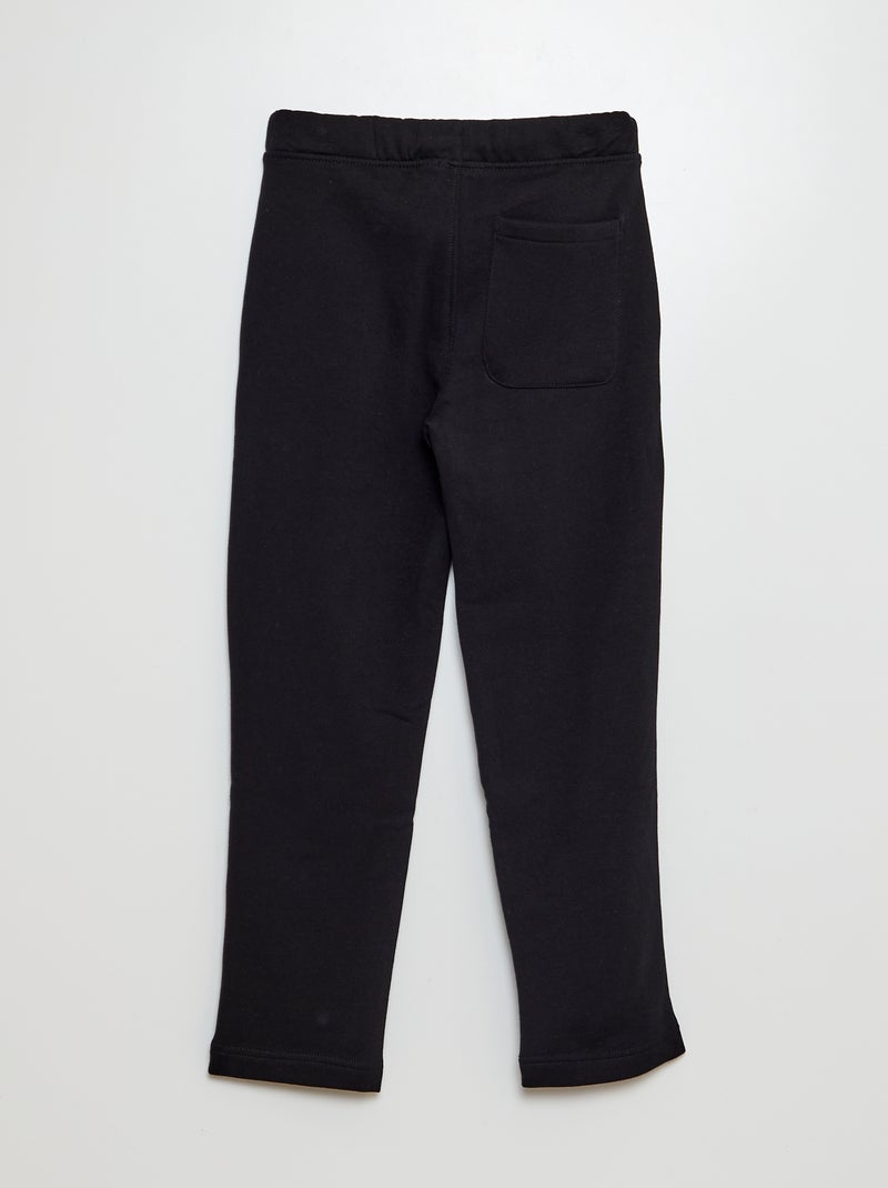 Marl joggers with adjustable waistband black - Kiabi