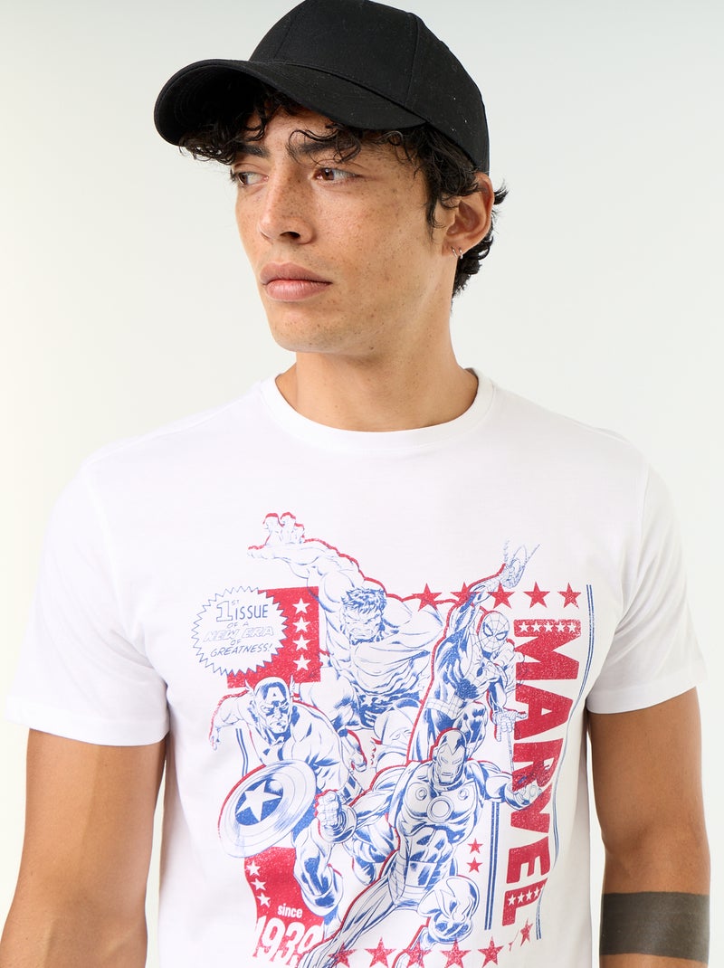 "Marvel" Short-Sleeved T-Shirt White - Kiabi