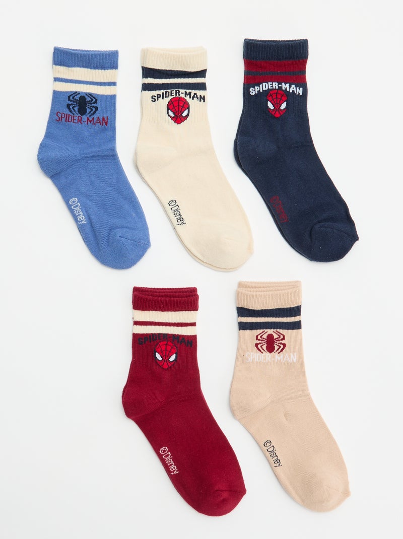 Marvel 'Spider-Man' 5-Pack Socks Red - Kiabi
