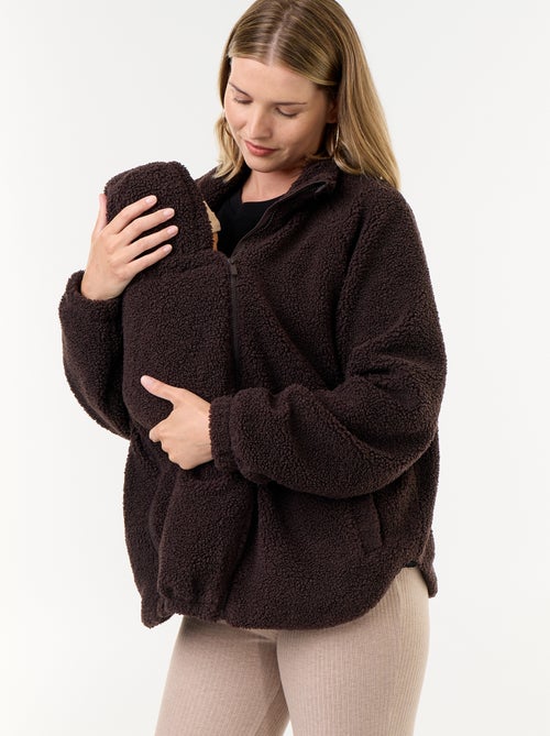 Maternity and Babywearing Faux Shearling Jacket - Kiabi