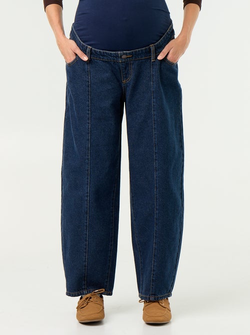 Maternity barrel-cut denim trousers - Kiabi
