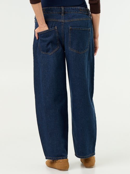 Maternity barrel-cut denim trousers - Kiabi