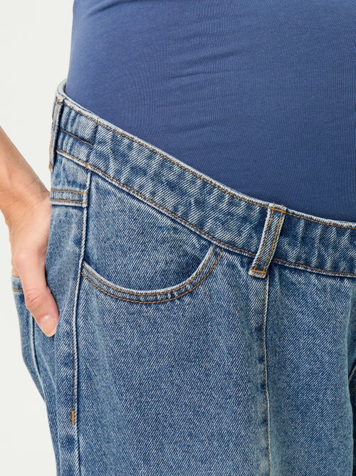 Maternity barrel-cut denim trousers - Kiabi
