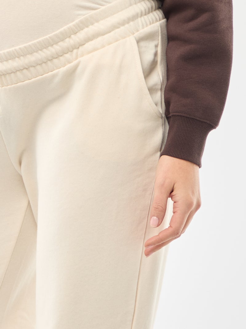 Maternity French Terry Joggers White - Kiabi