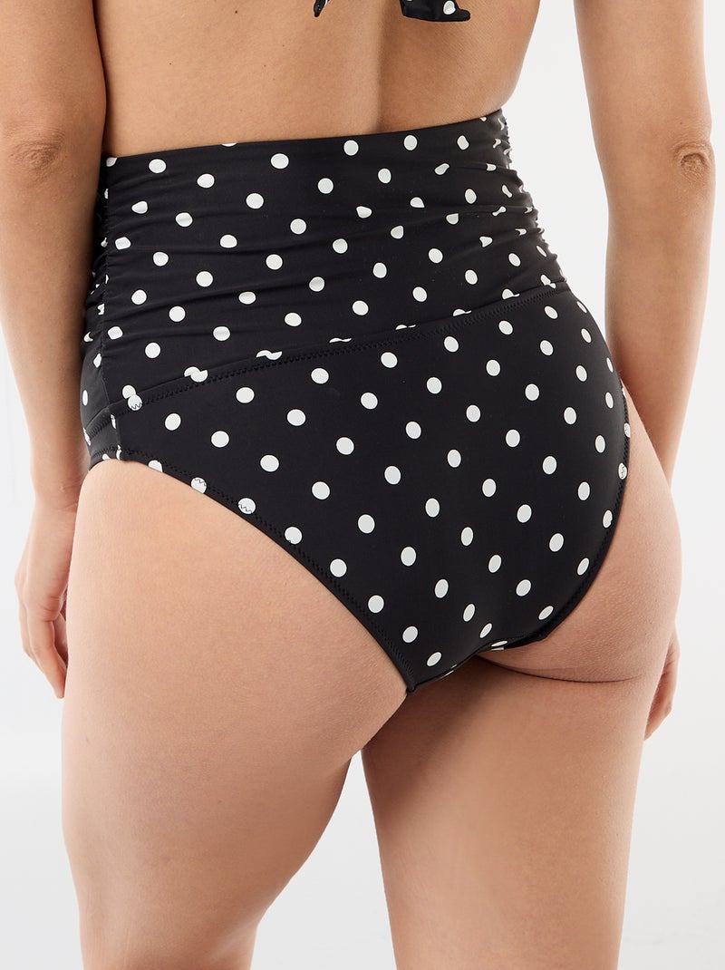Maternity High-Waisted Swim Briefs Black - Kiabi