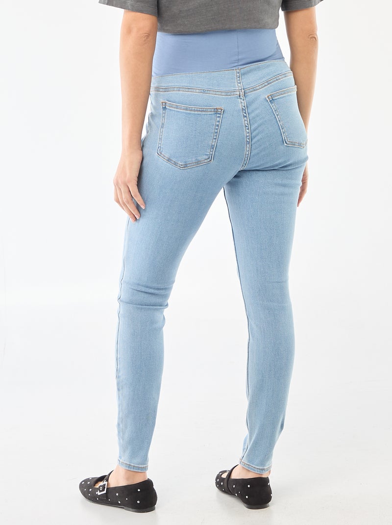 Maternity Jegging with Belly Band Blue - Kiabi