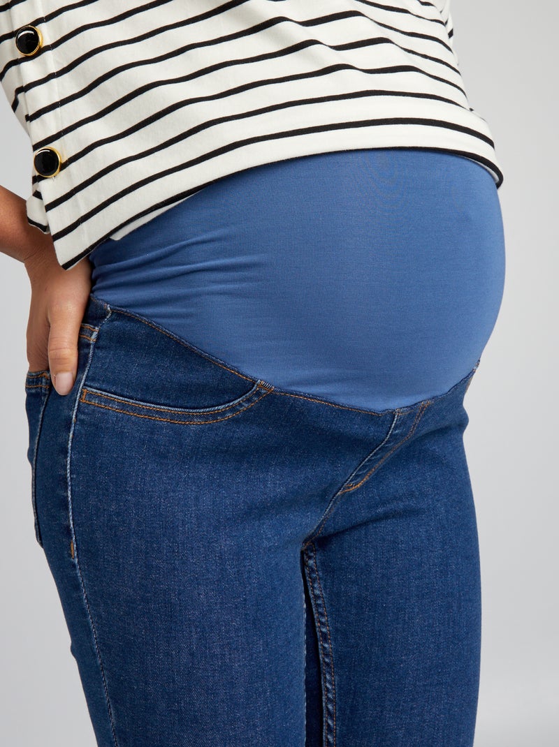 Maternity jeggings with belly band BLUE - Kiabi