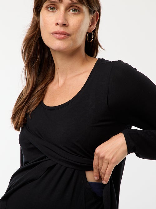 Maternity Marled Nursing T-shirt - Kiabi
