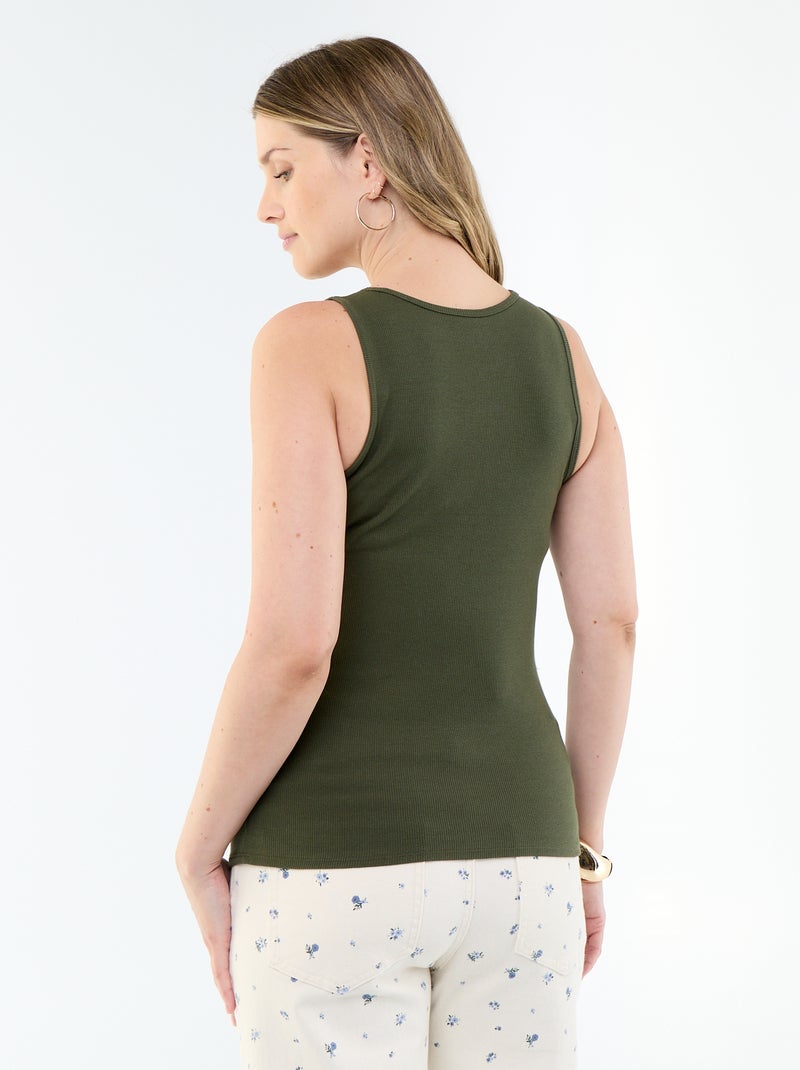 Maternity Racerback Tank Top Green - Kiabi