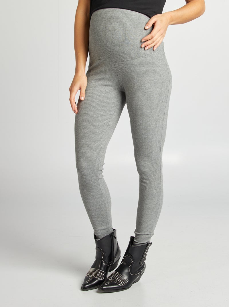 Maternity Ribbed Leggings GREY - Kiabi