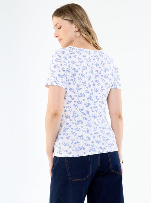 Maternity t-shirt with wrap neckline - Kiabi Maternity t-shirt with wrap neckline - Kiabi