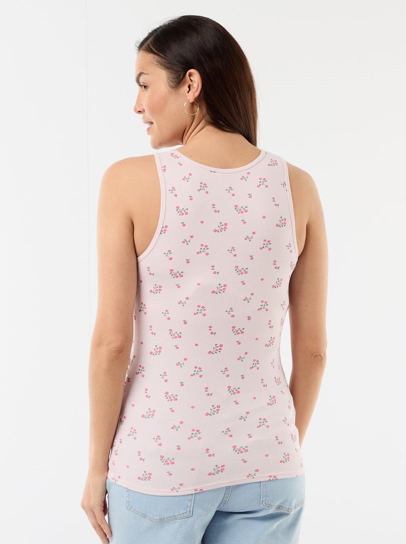 Maternity tank top with American armholes Pink - Kiabi