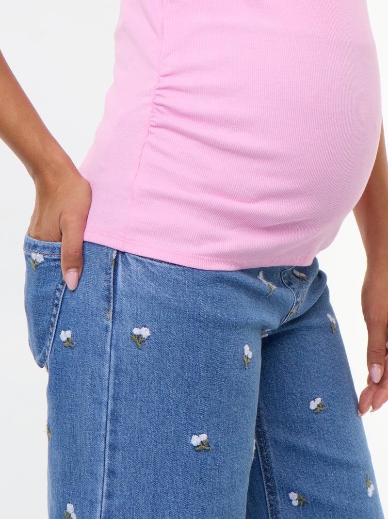 Maternity tank top with American armholes Pink - Kiabi
