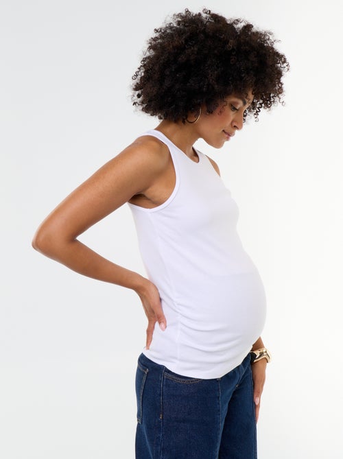 Maternity tank top with American armholes - Kiabi Maternity tank top with American armholes - Kiabi