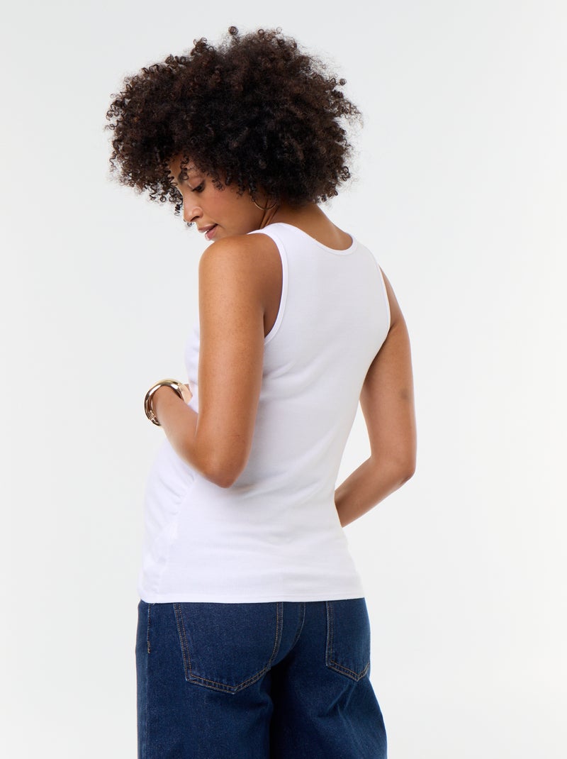 Maternity tank top with American armholes White - Kiabi