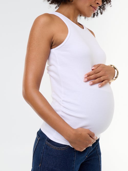 Maternity tank top with American armholes - Kiabi Maternity tank top with American armholes - Kiabi