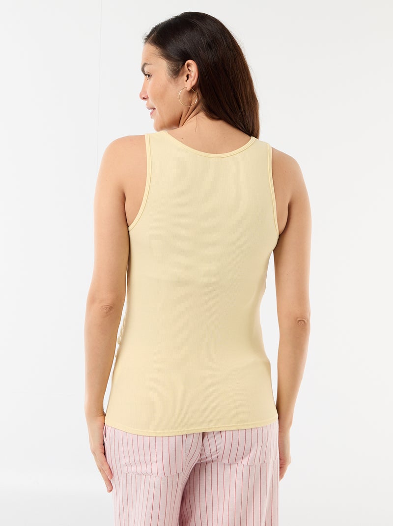 Maternity tank top with American armholes Yellow - Kiabi