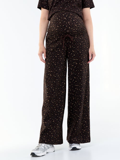 Maternity wide leg French terry joggers - Kiabi Maternity wide leg French terry joggers - Kiabi