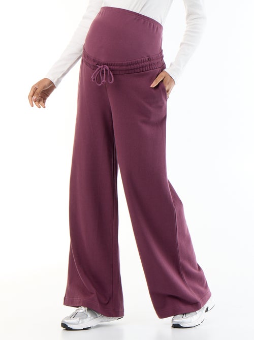 Maternity wide leg French terry joggers - Kiabi Maternity wide leg French terry joggers - Kiabi