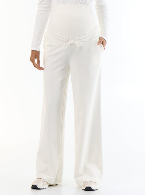 Maternity wide leg French terry joggers - Kiabi