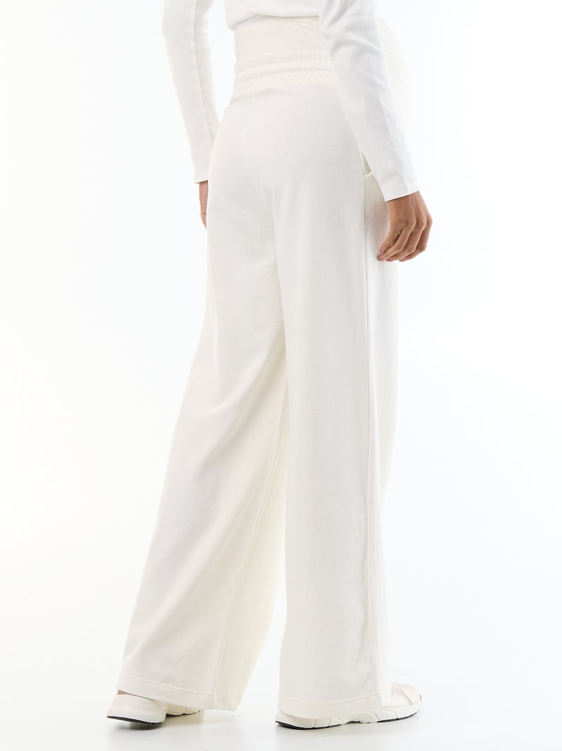 Maternity wide leg French terry joggers White - Kiabi
