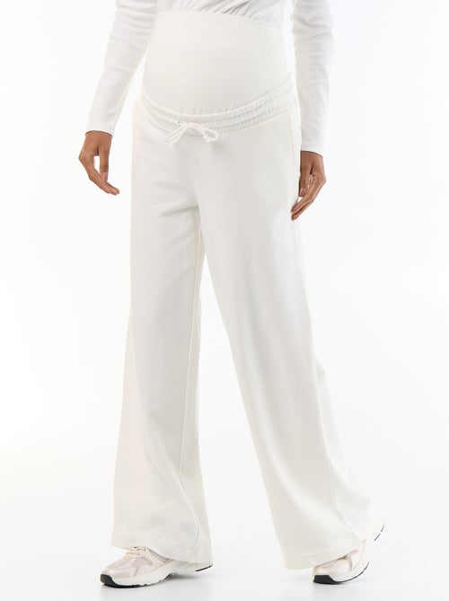 Maternity wide leg French terry joggers - Kiabi