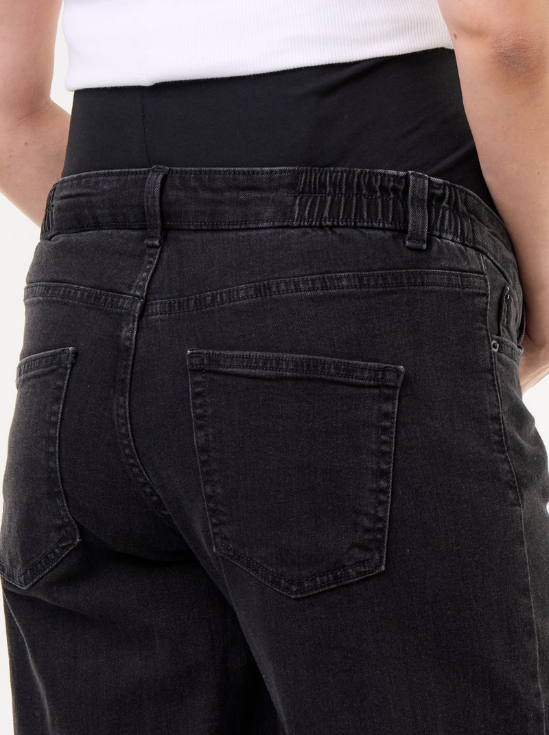 Maternity wide leg jeans Black - Kiabi