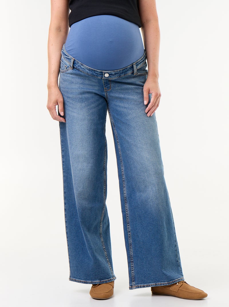Maternity wide leg jeans Blue - Kiabi