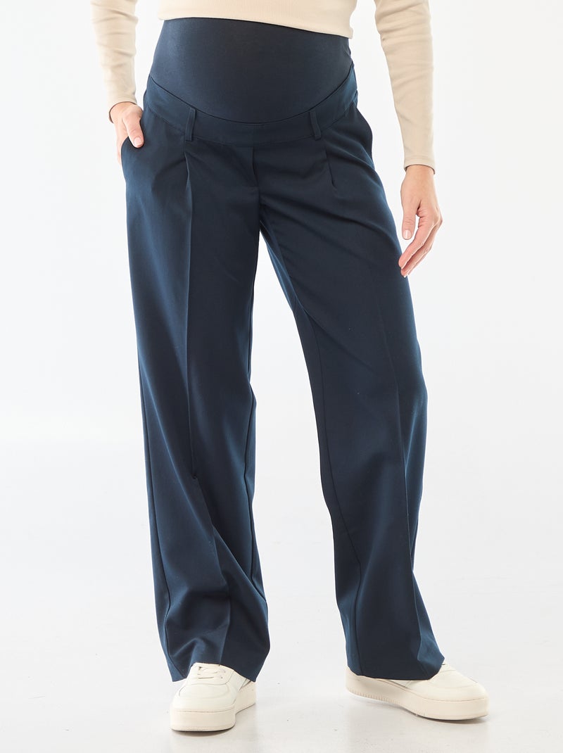 Maternity Wide Leg Trousers Blue - Kiabi