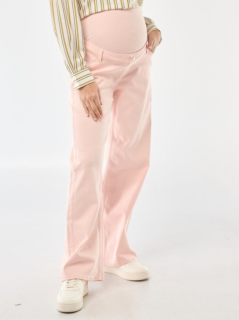 Maternity wide leg trousers Pink - Kiabi