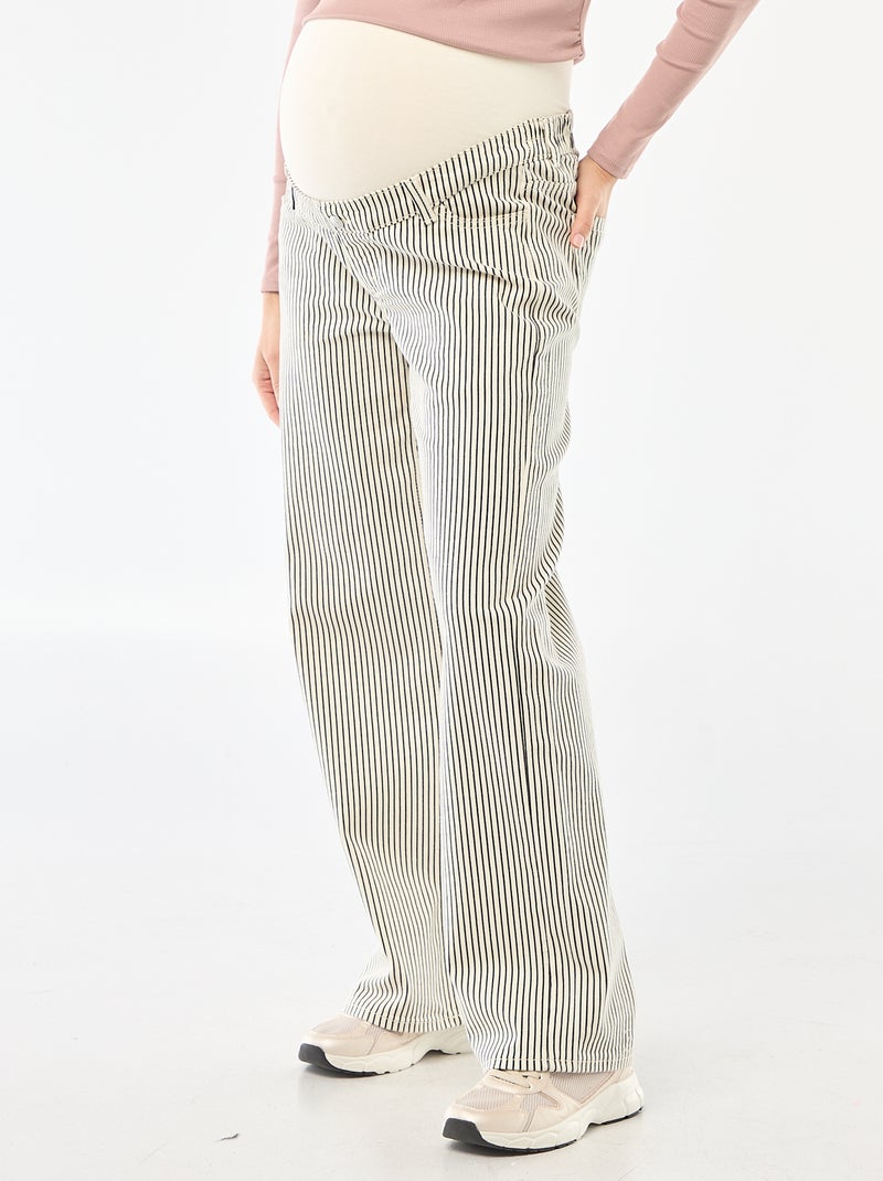 Maternity wide leg trousers White - Kiabi