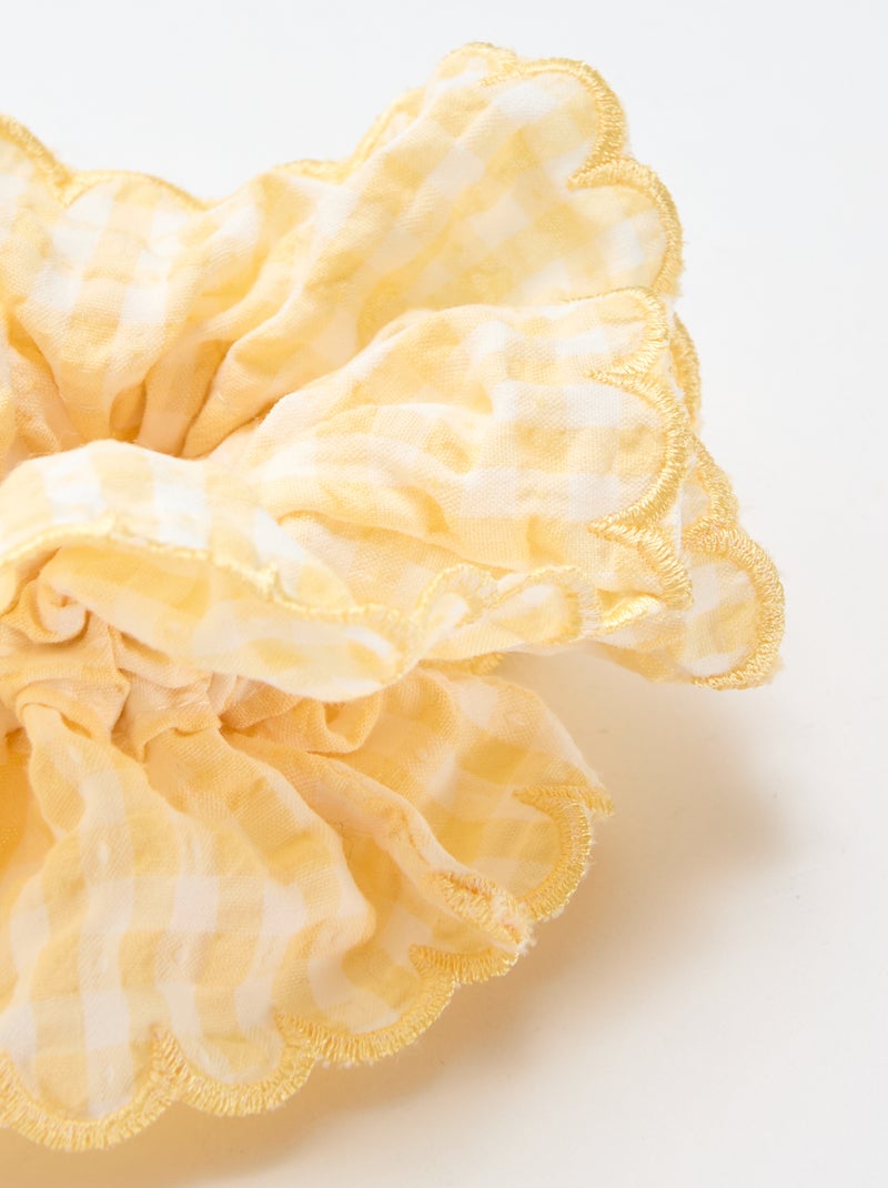 Maxi scrunchie a quadri vichy Giallo - Kiabi
