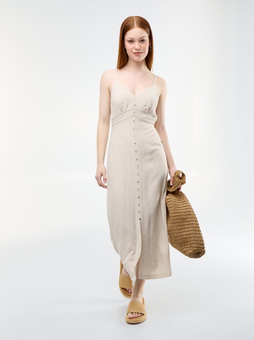 Maxikleid mit verstellbaren Spaghettiträgern - Kiabi