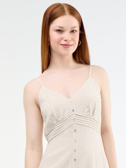 Maxikleid mit verstellbaren Spaghettiträgern - Kiabi