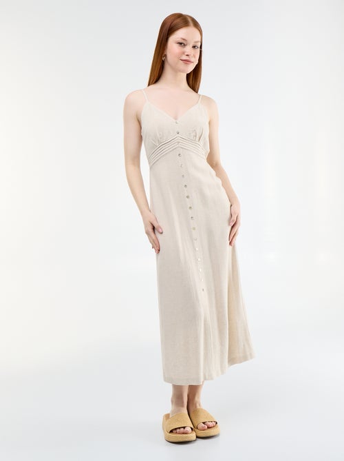 Maxikleid mit verstellbaren Spaghettiträgern - Kiabi