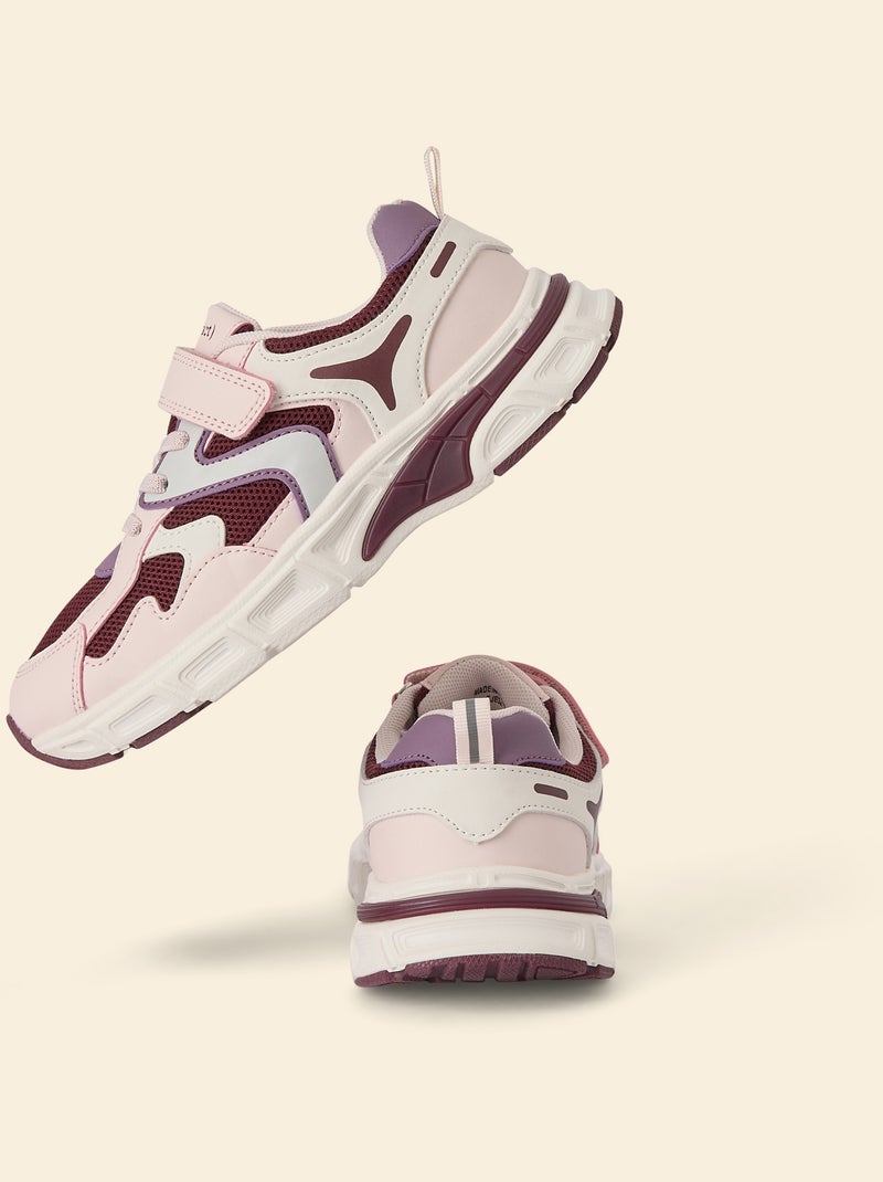 Mehrfarbige Sportschuhe mit Klettverschluss (Ekstract) Rose - Kiabi