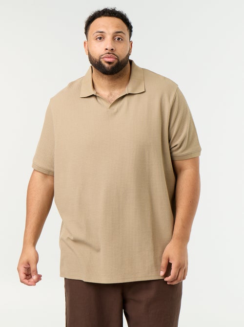 Men's Honeycomb Knit Short-Sleeved Polo - Kiabi