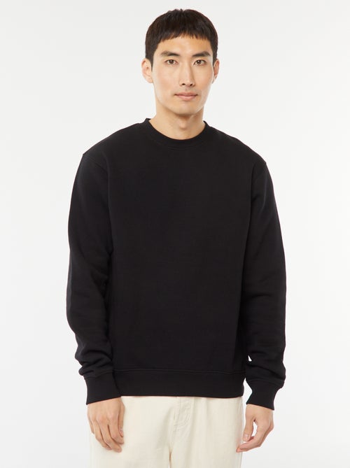 Men's Plain Fleece Crew Neck Sweatshirt - Kiabi Men's Plain Fleece Crew Neck Sweatshirt - Kiabi
